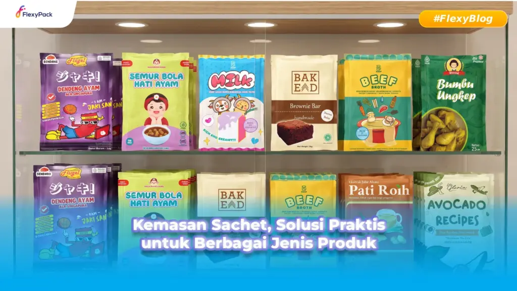Gambar display kemasan sachet flexy