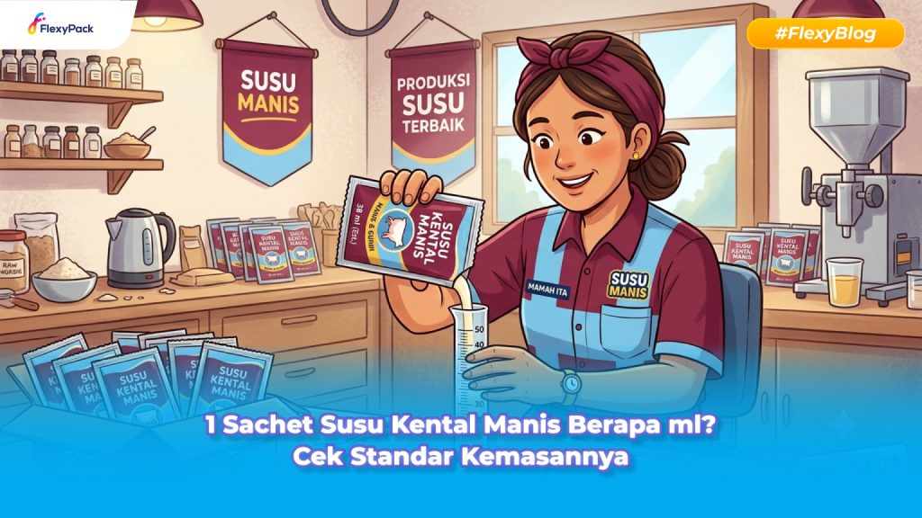 pengusaha sedang mengukur 1 sachet susu kental manisnya dapat berapa ml