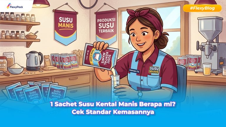 pengusaha sedang mengukur 1 sachet susu kental manisnya dapat berapa ml