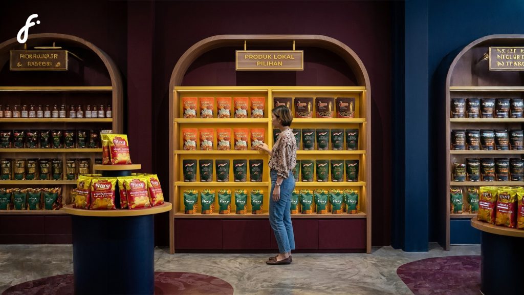 Contoh display produk dengan menggunakan kemasan dari Flexypack