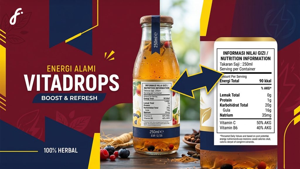 Contoh informasi nilai gizi di minuman
