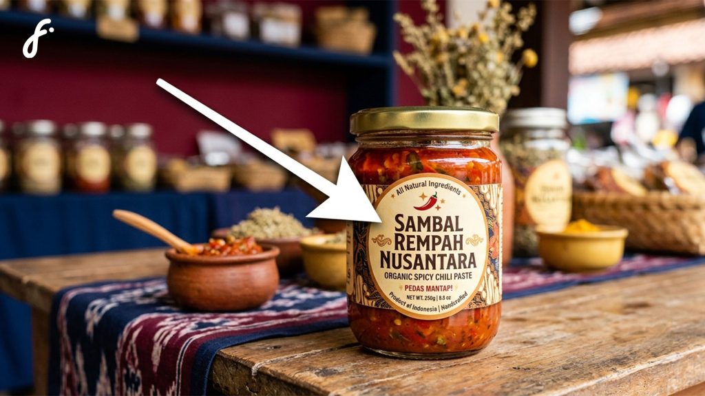 contoh stiker merek sebuah produk makanan
