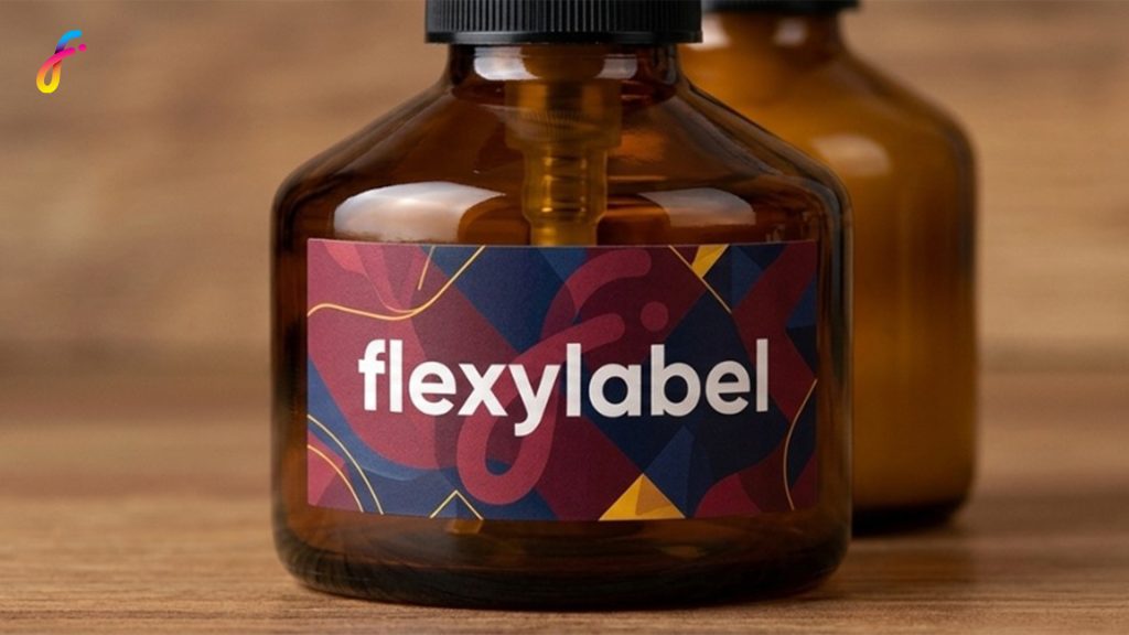 Contoh label produk di botol kaca