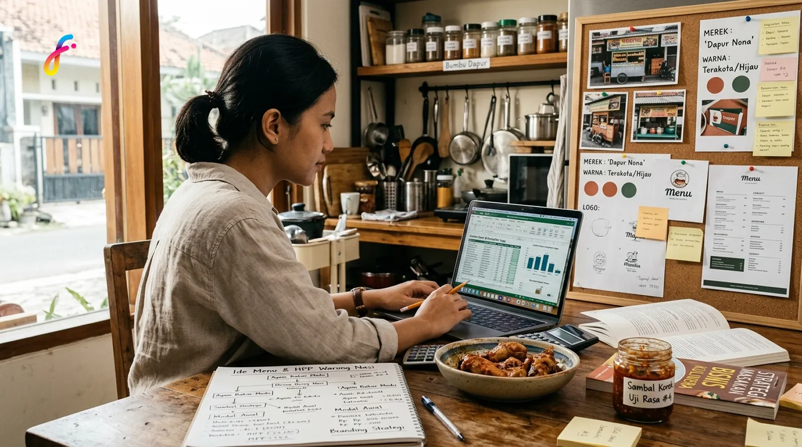 Gambar pemilik usaha yang sedang merencanakan strategi bisnis