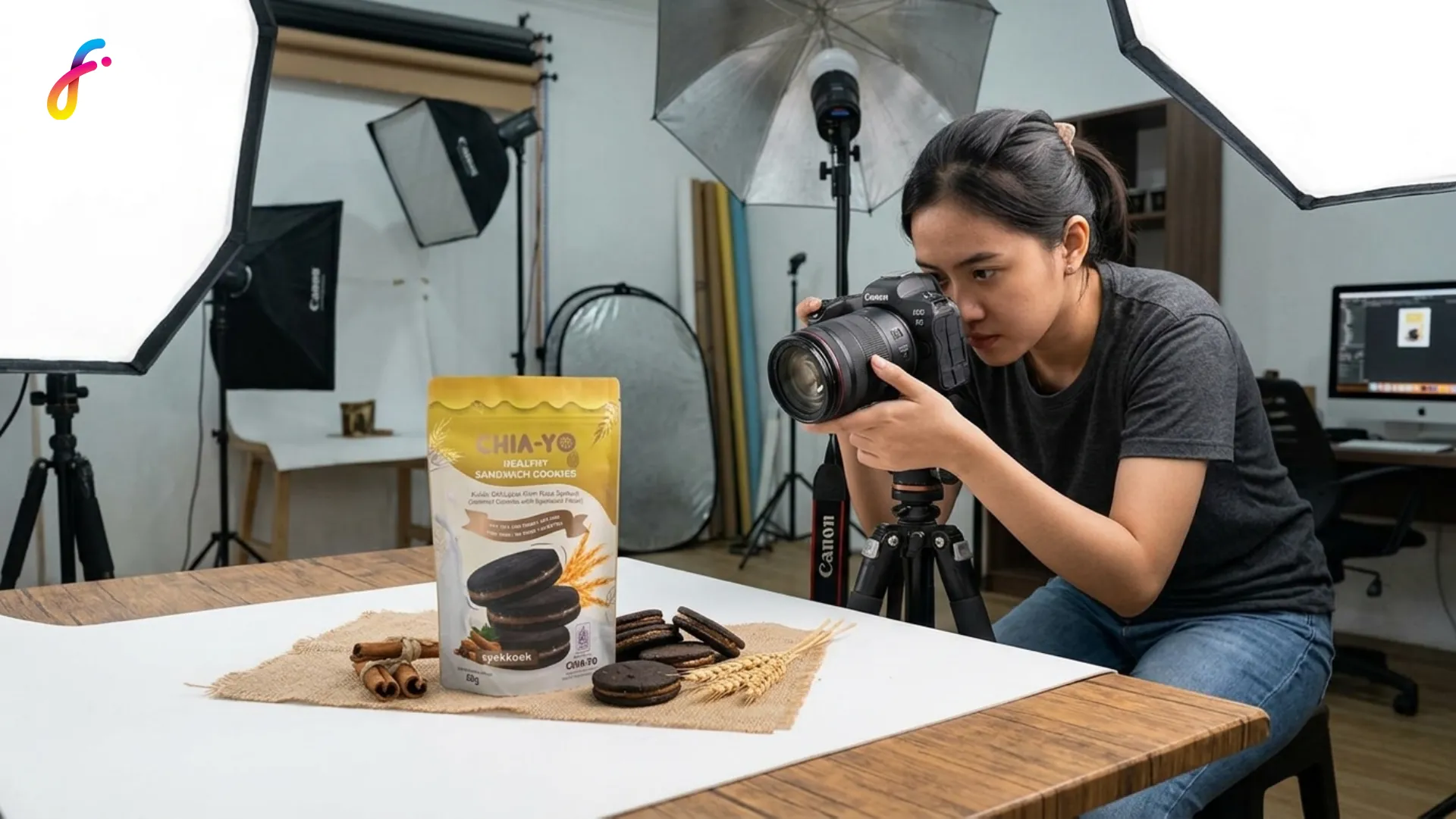 Gambar sebuah kemasan yang bisa membuat foto makanan menjadi lebih menarik