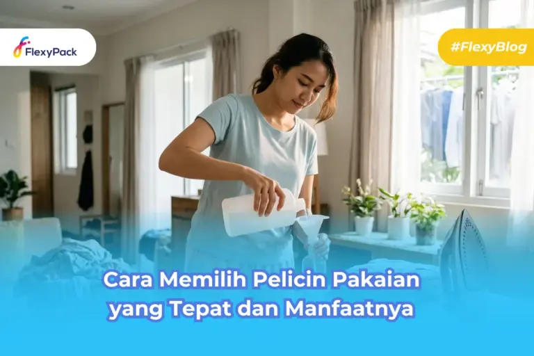 Gambar wanita sedang menuangkan pelicin pakaian